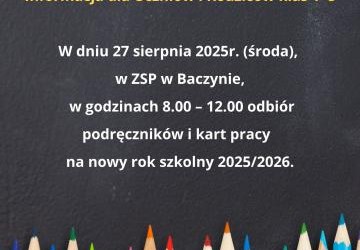 Informacja dla Uczniów i Rodziców klas 1–8