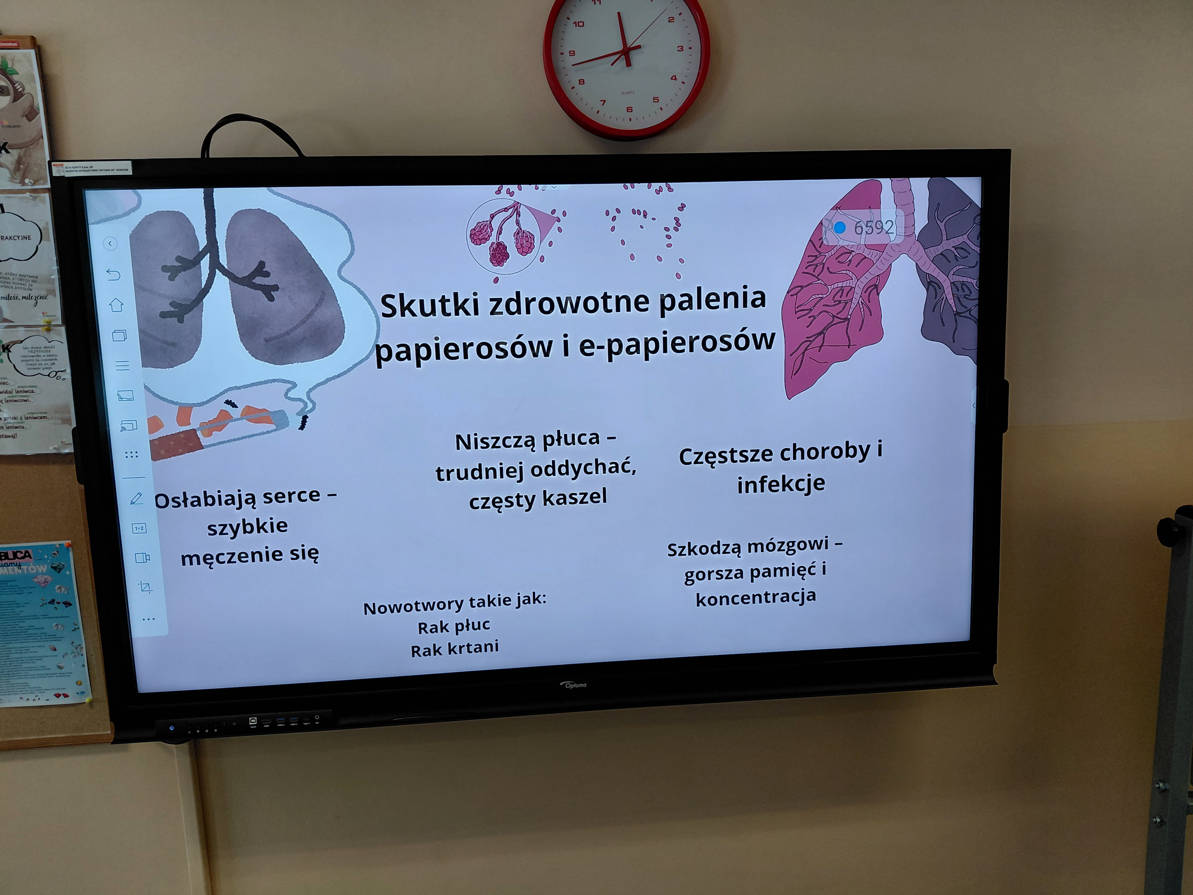 Profilaktyka palenia papierosów i e-papierosów oraz spożywania alkoholu.