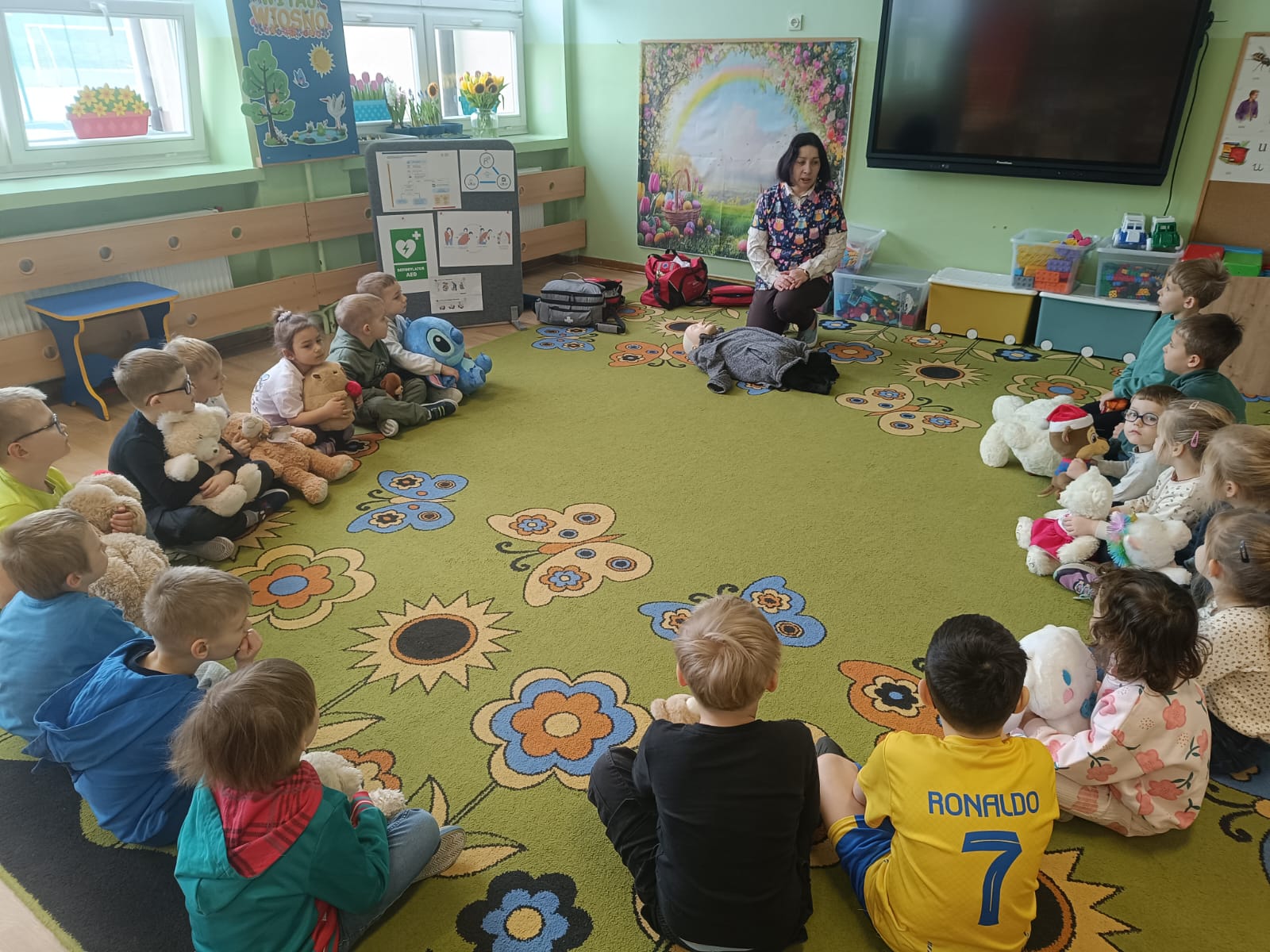 Spotkanie przedszkolaków z panią pielęgniarką