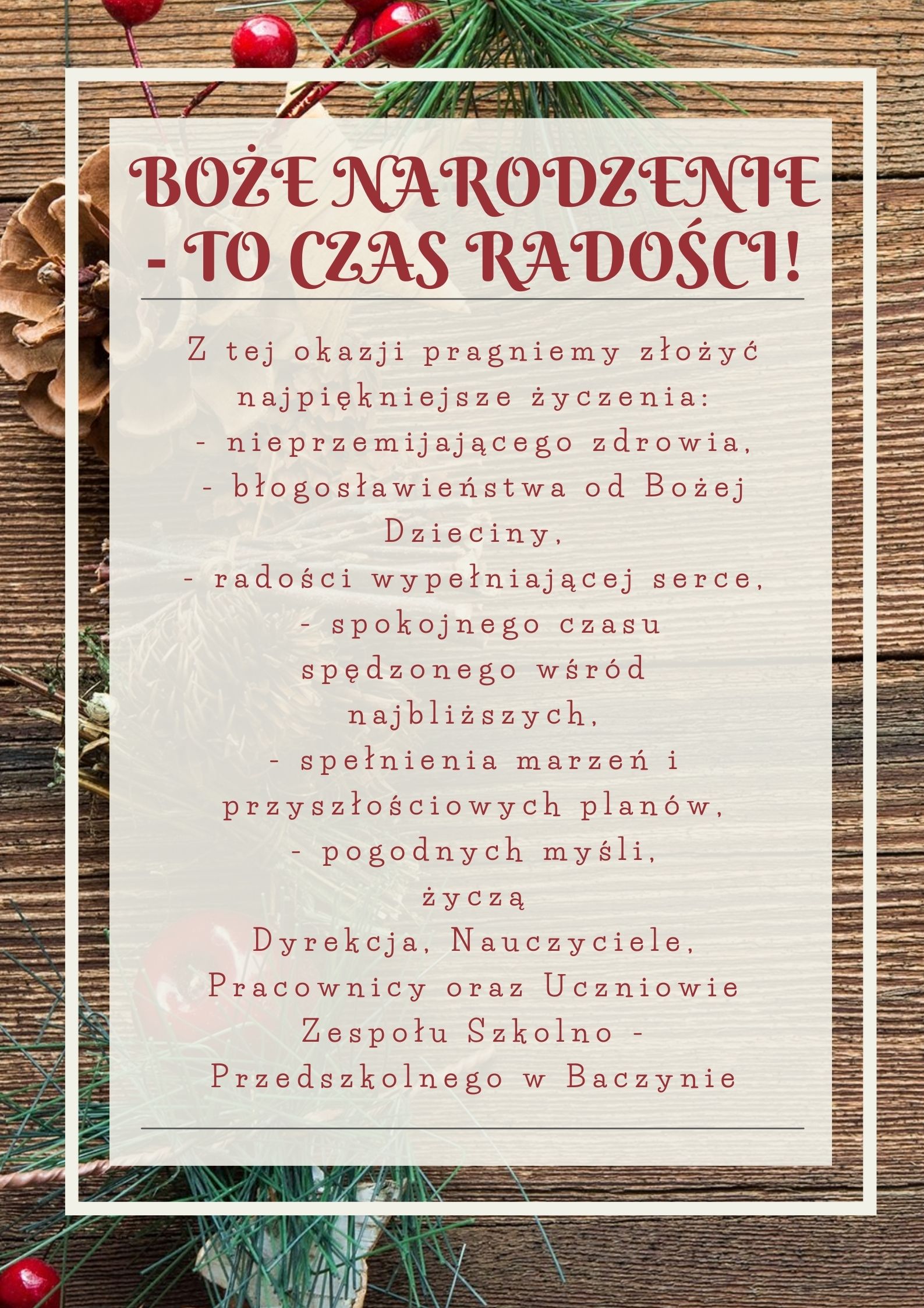 Życzenia świąteczne