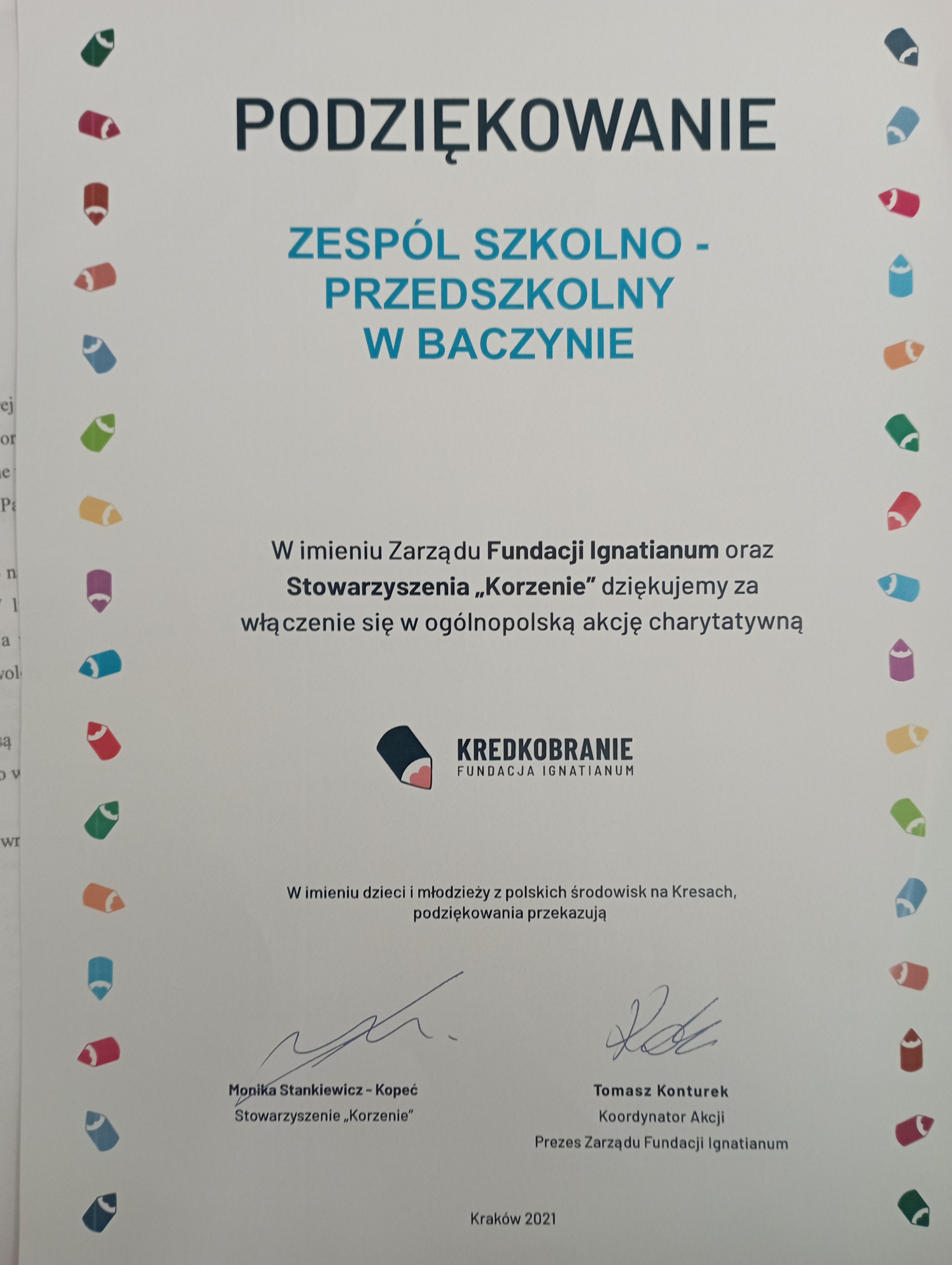 PODZIĘKOWANIE - KREDKOBRANIE...
