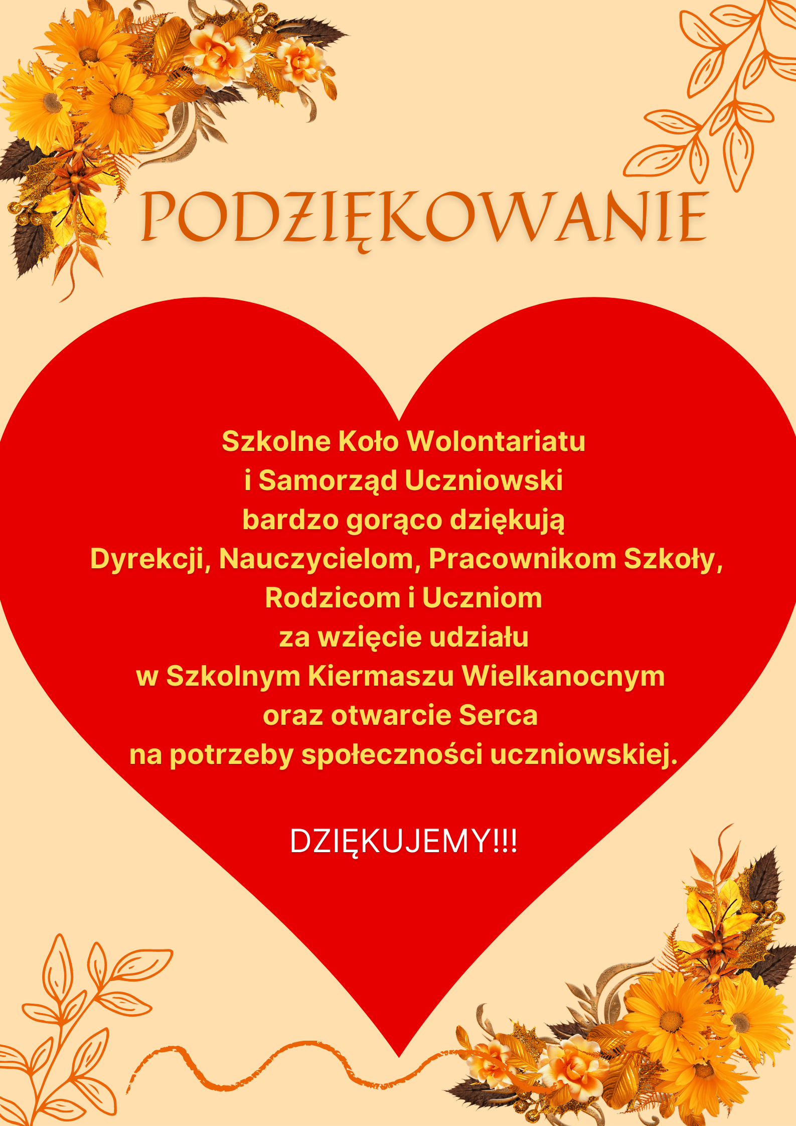 KIERMASZ WIELKANOCNY - PODZIĘKOWANIE